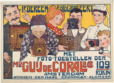 Everyone a Photographer Poster for Guy de Coral & Co, Johann Georg van Caspel, 1901 Canvas Print