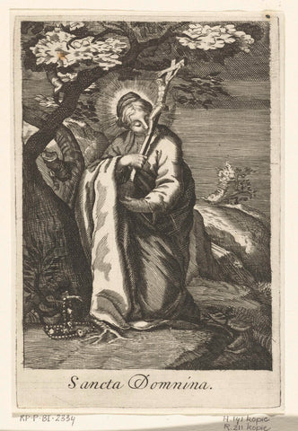 Saint Domnina of Syria as hermit, Boetius Adamsz. Bolswert, 1590 – 1662 Canvas Print