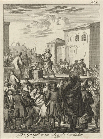 Execution of the Count of Argyll, 1685, Jan Luyken, 1689 Canvas Print