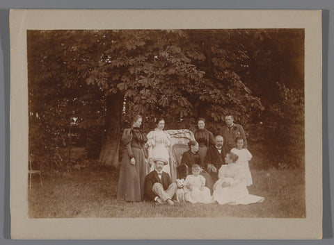 Group portrait of the Jonker family and Jonker Nije, Cornelia Hendrika Jonker (circle of), 1896 Canvas Print