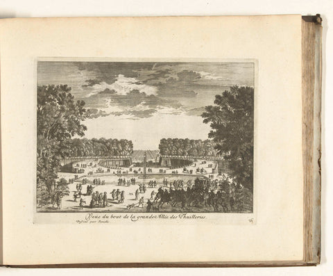 View of the Tuileries in Paris, 1726, anonymous, 1726 Canvas Print