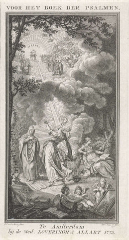 Divine Inspiration looking up to heaven, Noah van der Meer (II), 1775 Canvas Print