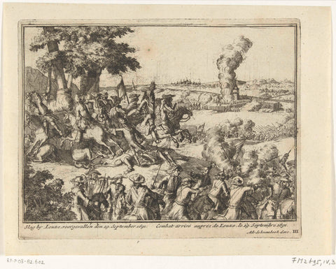 Battle of Leuze, 1691, anonymous, 1695 Canvas Print