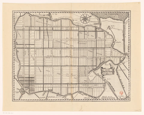 Map of the Beemster, Pieter van der Keere (possibly), 1617 - 1622 Canvas Print