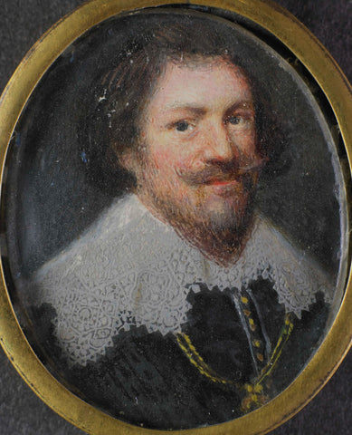 Portrait of a man, anonymous, 1635 Canvas Print