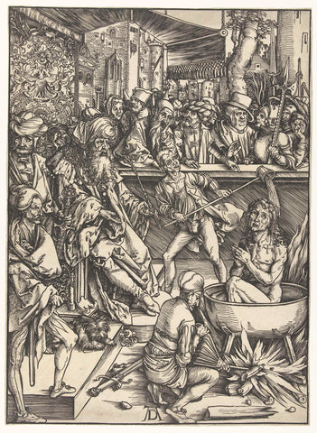 The Martyrdom of John the Evangelist, Albrecht Dürer, 1496 - 1497 Canvas Print