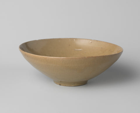 Bowl with a green glaze, anonymous, c. 1200 - c. 1399 Canvas Print