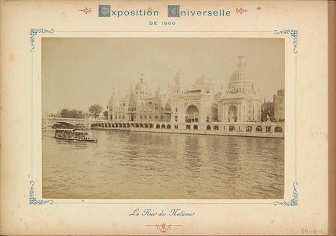 View of the Rue des Nations along the Seine in Paris, Neurdein Frères, 1900 Canvas Print