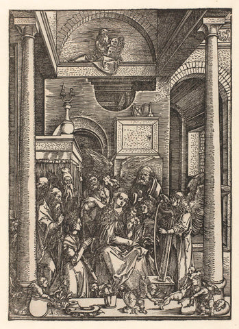 Glorification of Maria, Albrecht Dürer, 1500 - 1504 Canvas Print