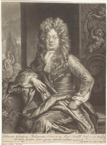 Portrait of Heinrich Günther von Thulemeyer, Pieter Schenk (I), 1670 - 1713 Canvas Print