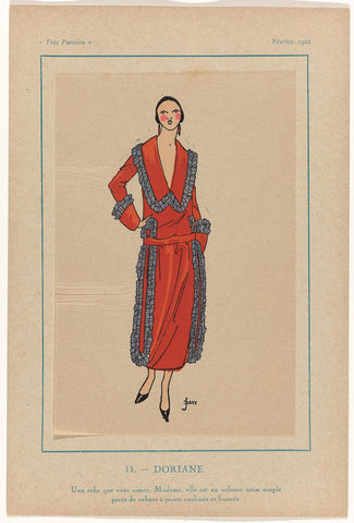 Très Parisien, February 1922: 13.- DORIANE, J. Dory, 1922 Canvas Print