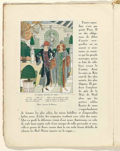 Art - Goût - Beauté, Feuillets de l' élégance féminine, Janvier 1924, No. 41, 4e Année, p. 6, anonymous, 1924 Canvas Print