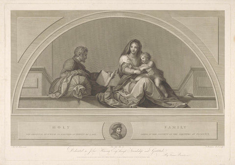 Holy Family, Francesco Bartolozzi, 1798 Canvas Print