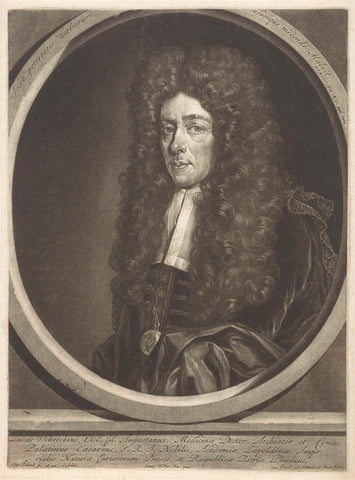 Portret van Lucas Schröck, Pieter Schenk (I), 1670 - 1713 Canvas Print