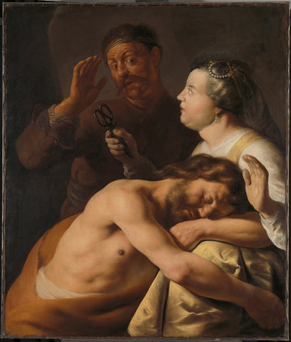 Samson and Delilah, Jan Lievens, 1630 - 1635 Canvas Print