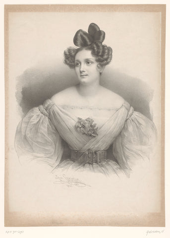 Portrait of Madame Nolté, Henri Grévedon, 1830 Canvas Print