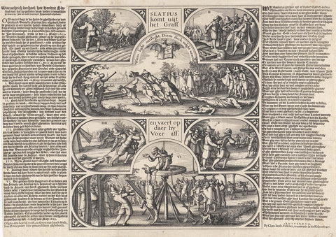 The Rediscovery of the Stolen and Buried Bodies of Slatius, Coornwinder and Gerritsz, 1623, Claes Jansz. Visscher (II), 1623 Canvas Print