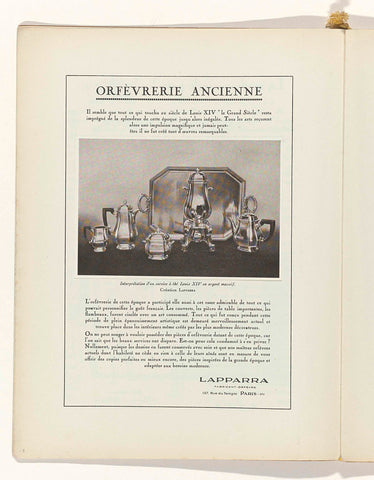 Art - Goût - Beauté, Feuillets de l'elegance feminine, Mai 1929, No. 105, 9th Anne, p. 8, Charles Goy, 1929 Canvas Print