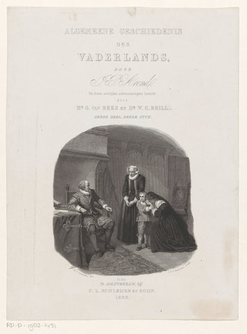 Mother and wife of Reinier van Oldenbarnevelt ask for forgiveness, Jan Frederik Christiaan Reckleben, 1863 Canvas Print