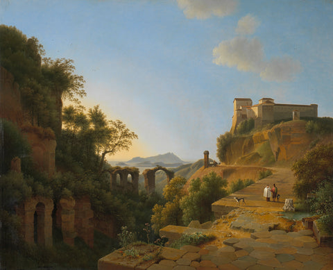 The Gulf of Naples with the Island of Ischia in the Distance, Josephus Augustus Knip, 1818 Canvas Print