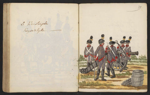 Uniforms of imperial constables, S.G. Casten, 1795 - 1796 Canvas Print