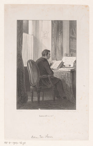 Bernard ter Haar in his office, Carel Christiaan Antony Last, 1842 - 1887 Canvas Print