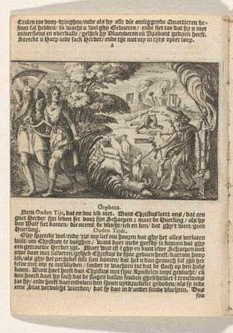 Old Time shows Orpheus the abuse by the false shepherds, 1625, anonymous, 1625 Canvas Print