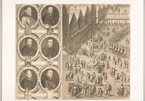 Proclamation in Ghent of Charles II of Spain as Count of Flanders (sheet 4), 1666, Lucas Vorsterman (II), 1666 - 1667 Canvas Print