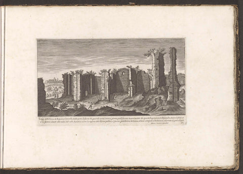 Baths of Caracalla, from outside, anonymous, 1680 Canvas Print