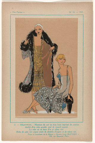 Très Parisien, 1925, No. 10, Pl. 2. - HELIOTROPE, G-P. Joumard, 1925 Canvas Print