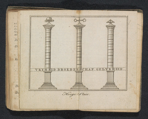 Freedom, Fraternity and Equality, decoration on the Hogesluis, 1795, anonymous, 1795 Canvas Print