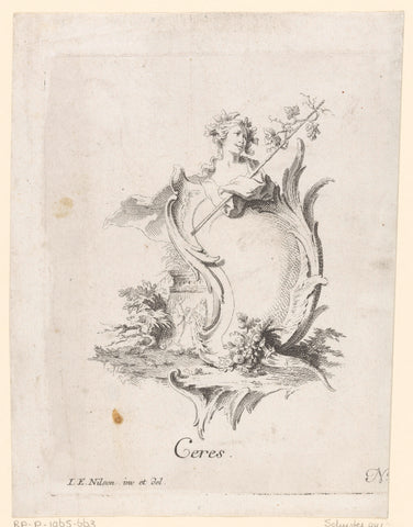 Ceres, anonymous, 1731 - 1775 Canvas Print