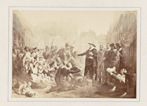 The self-sacrifice of Mayor Pieter van der Werff, 1574, Jan Goedeljee, 1875 Canvas Print