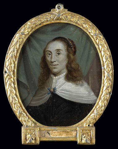 Portrait of Sibylle van Griethuysen, Poet in Groningen, Arnoud van Halen, 1700 - 1732 Canvas Print