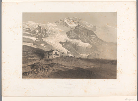 View of the Jungfrau from the Kleine Scheidegg, Eugène Cicéri, 1859 Canvas Print