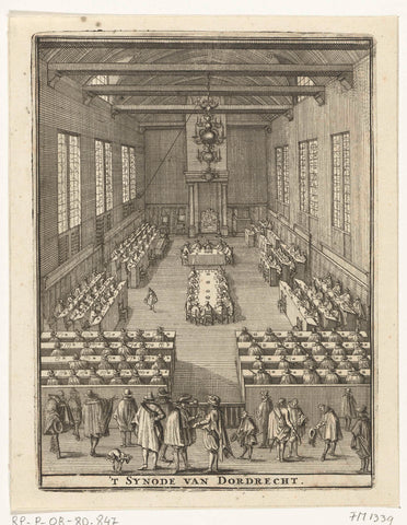 The opening of the synod of Dordrecht, 1618, anonymous, 1619 - 1699 Canvas Print