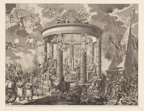 Temple of Batavian Freedom, 1795, Jan Gerritsz. Fisherman, 1795 Canvas Print