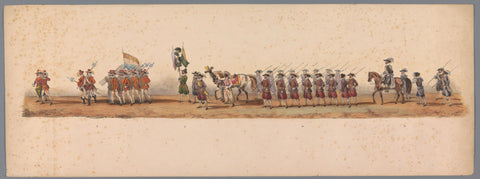 Historical procession at the second centenary of the Utrecht University of Applied Sciences, 1836 (plate 3), Victor Adam, 1837 Canvas Print