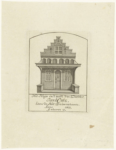 Huis met trapgevel, Jan Caspar Philips, 1736 - 1775 Canvas Print