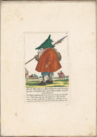 De dwerg Riepl Gleichdron, ca. 1710, Martin Engelbrecht (attributed to), 1705 - 1715 Canvas Print