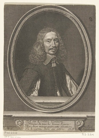 Portret van Vincent Voiture, Robert Nanteuil, 1649 Canvas Print