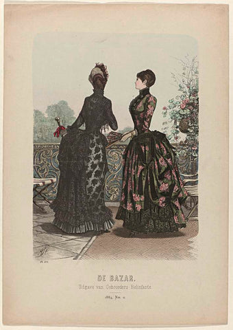 De Bazar, 1884, No. 11, Pl. 575, anonymous, 1884 Canvas Print