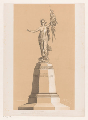 Monument liberation of Den Briel, Johan Philip Koelman, 1872 Canvas Print