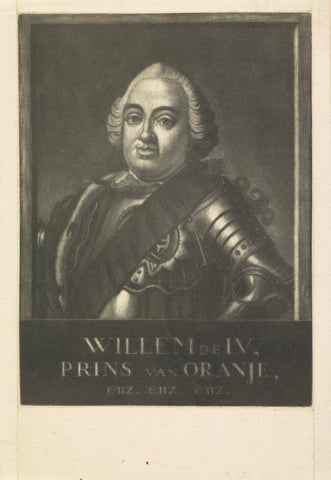 Portrait of William IV, Prince of Orange-Nassau, Rienk Jelgerhuis, 1770 Canvas Print