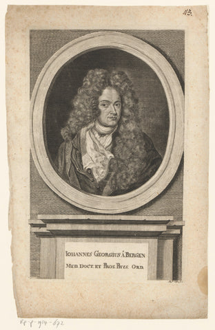 Portret van Johann Georg von Bergen, Heinrich Jakob Otto, 1687 - 1749 Canvas Print