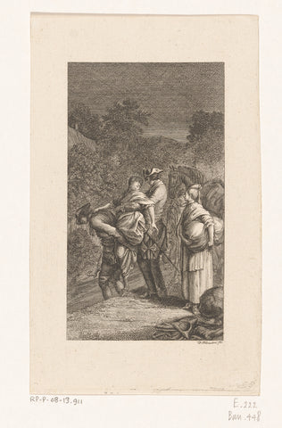 John Buncle saves Miss Martha Tilston and Alithera Llandsoy, Daniel Nikolaus Chodowiecki, 1778 Canvas Print