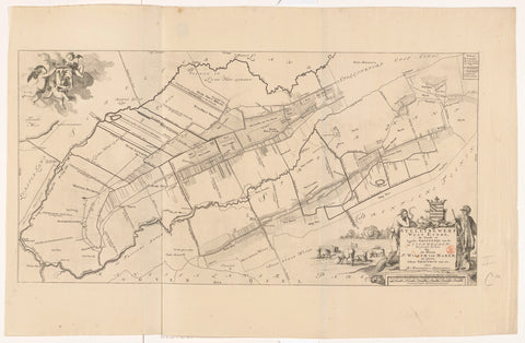 Map of the grietenij Weststellingwerf, Caspar Luyken (attributed to), 1718 Canvas Print