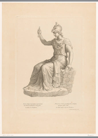 Antique statue of Minerva, Etienne Baudet, 1681 Canvas Print