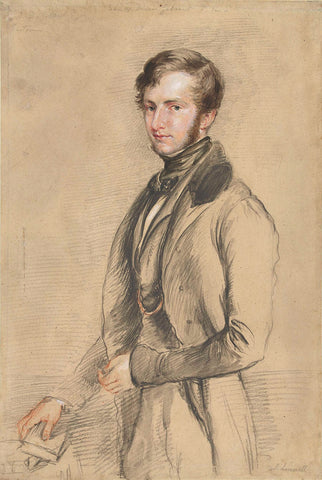 Portret van John Davies Gilbert, John Linnell (II), 1829 - 1834 Canvas Print