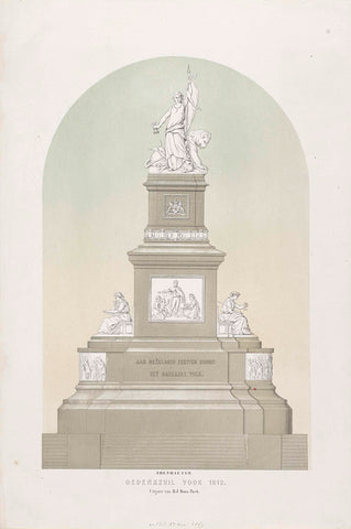 National Monument for 1813, unveiled 1869, anonymous, 1869 Canvas Print